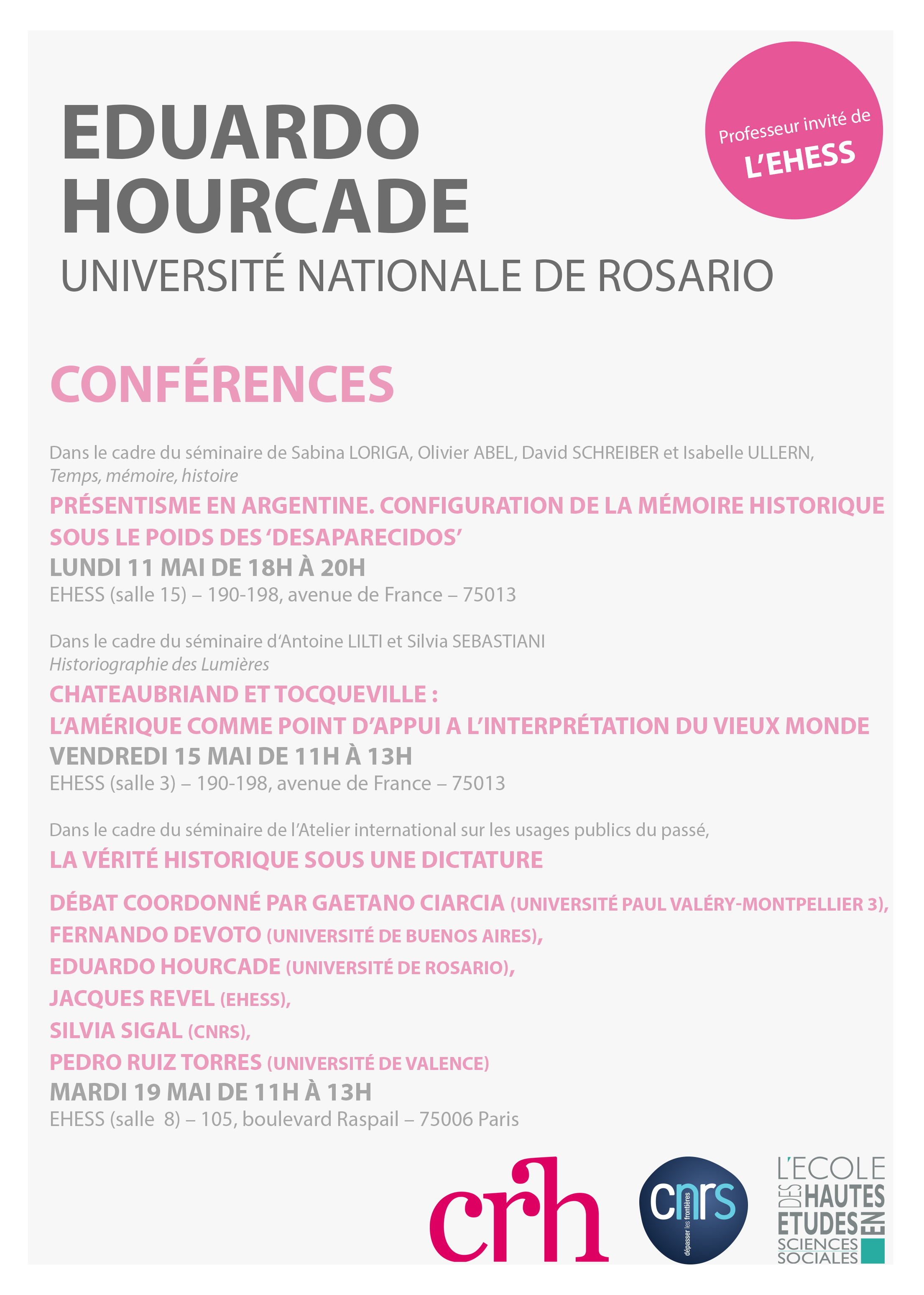Conférences d'Eduardo Hourcade